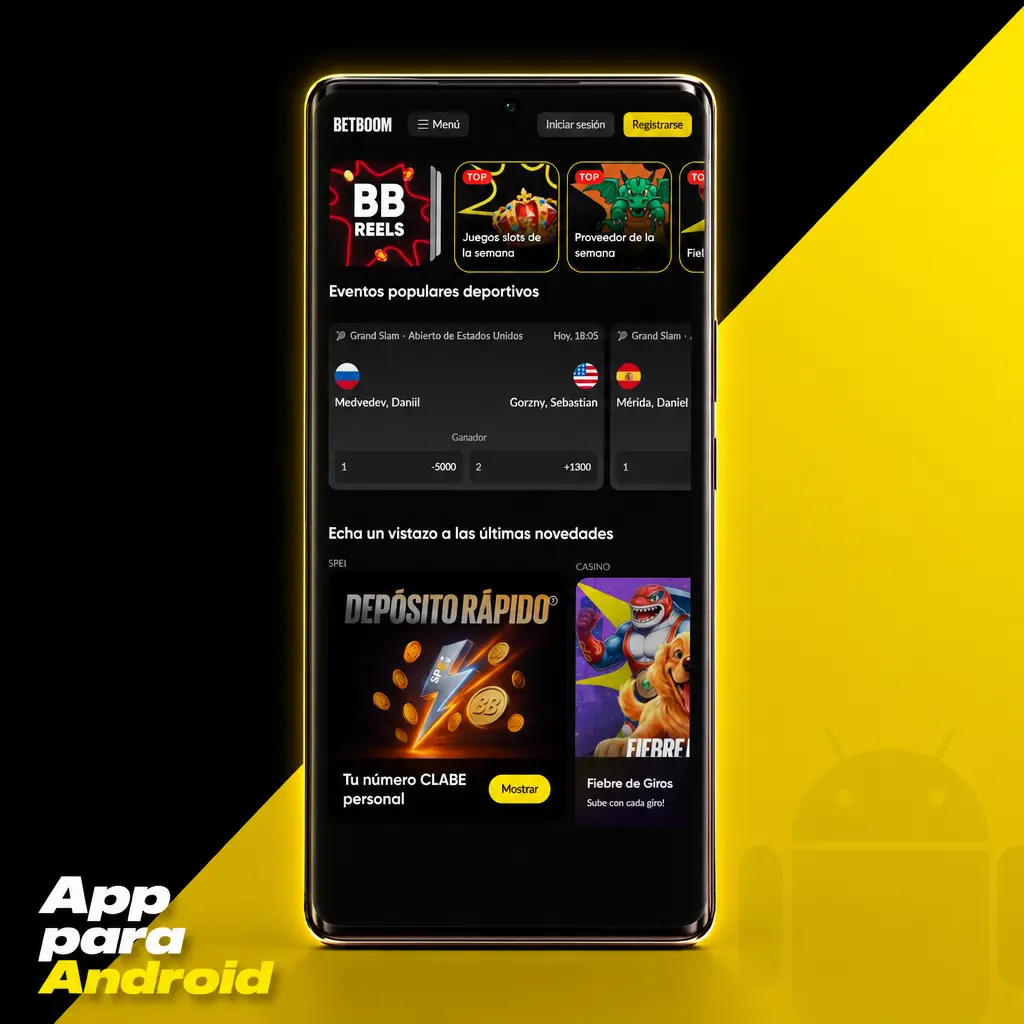 Descarga e instala la app de Betboom para Android desde el sitio oficial, compatible con Android 8.0 o superior